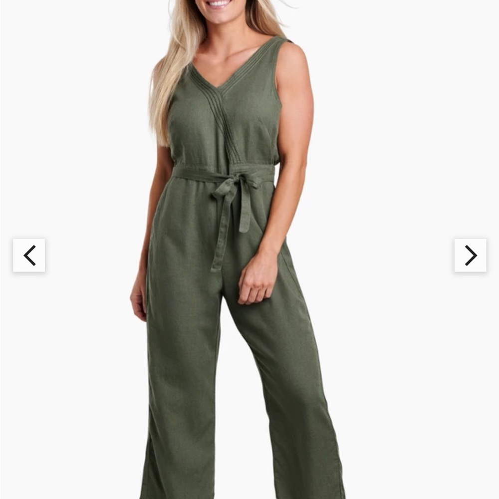 Olive Green Sleeveless Jumpsuit